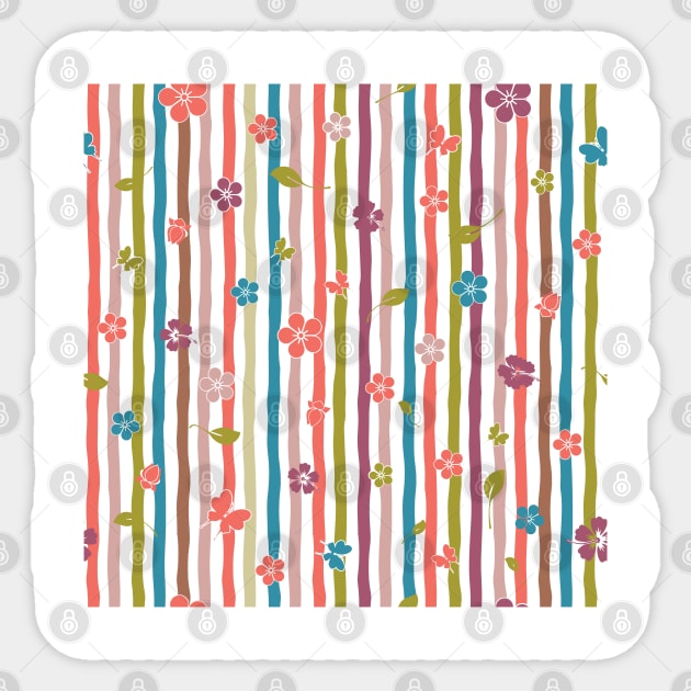 Colorful Stripes Sticker by LizzyizzyDesign